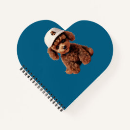 White Teacup Poodle Folder ノートブック