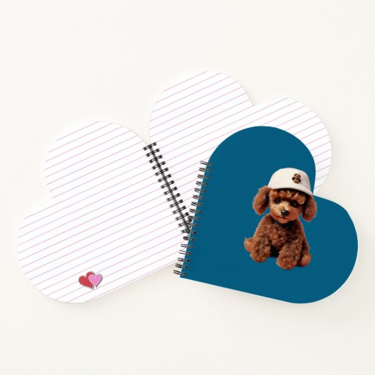 White Teacup Poodle Folder ノートブック (内部)