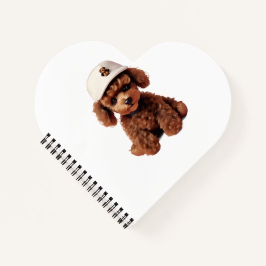 White Teacup Poodle Folder ノートブック (正面)