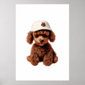 White Teacup Poodle Folder ポスター (正面)