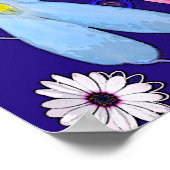 White Teeth Bite Flower Spin Dentist Poster ポスター (角)