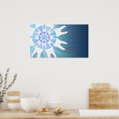 White Teeth Mandala Dentist-Orthodontist Poster ポスター (キッチン)