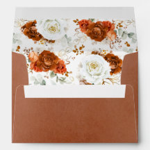 White Terracotta Gold Earthy Floral Wedding