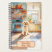White Terrier Mix Dog Undated Appointment Book プランナー手帳 (正面)