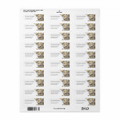 White Textured Roses | Wedding ラベル (フルシート)