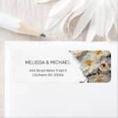 White Textured Roses | Wedding ラベル (インサイチュ)