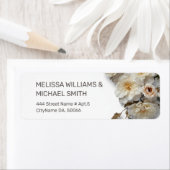 White Textured Roses | Wedding ラベル (インサイチュ)