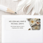 White Textured Roses | Wedding ラベル (インサイチュ)