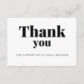 White Thank You Card Discount Code Logo サンキューカード (正面)
