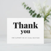 White Thank You Card Discount Code Logo サンキューカード (スタンド正面)