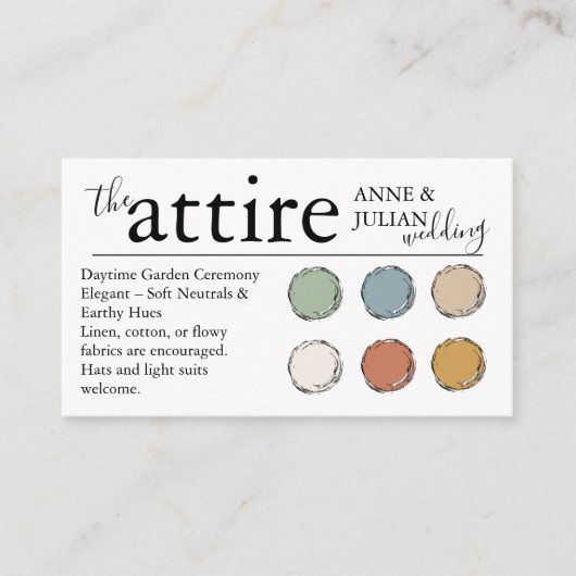 White The Attire QR Code enclosure Card エンクロージャーカード (正面)