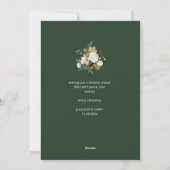 white thin script holiday wedding announcement シーズンカード (裏面)