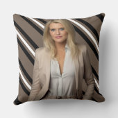 White Throw Pillow クッション (裏面)