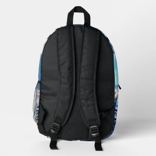 White Tiger プリントバックパック (裏面)