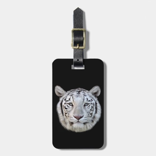 White tiger ラゲッジタグ (正面縦)