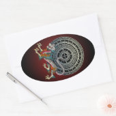 White Tiger 01 楕円形シール (封筒)