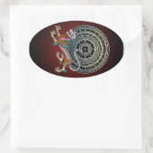 White Tiger 01 楕円形シール (バッグ)