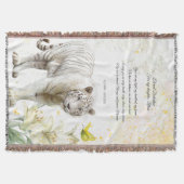 White Tiger and Lilies Devotion Blanket スローブランケット (正面)
