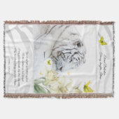 White Tiger and Lilies Devotion Blanket スローブランケット (正面)