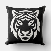 White Tiger Face Pillow クッション (正面)