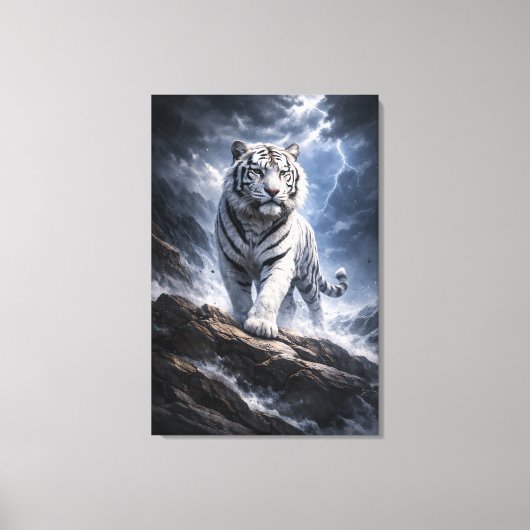 White Tiger Fantasy Art | Man Jiang Hong Art Serie キャンバスプリント (正面)