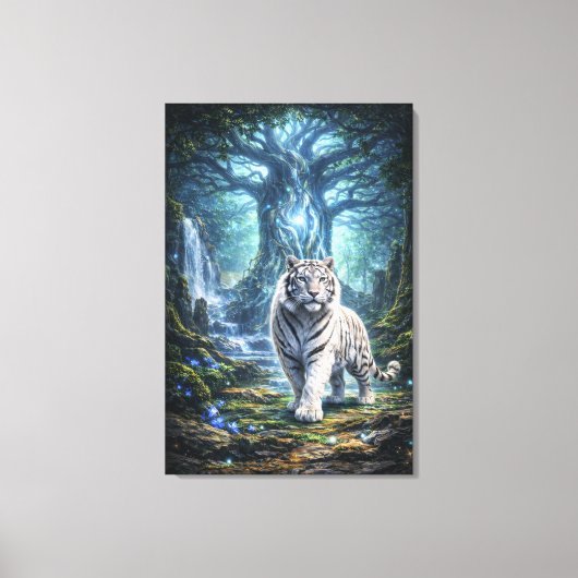 White Tiger Fantasy Art | Man Jiang Hong Art Serie キャンバスプリント (正面)
