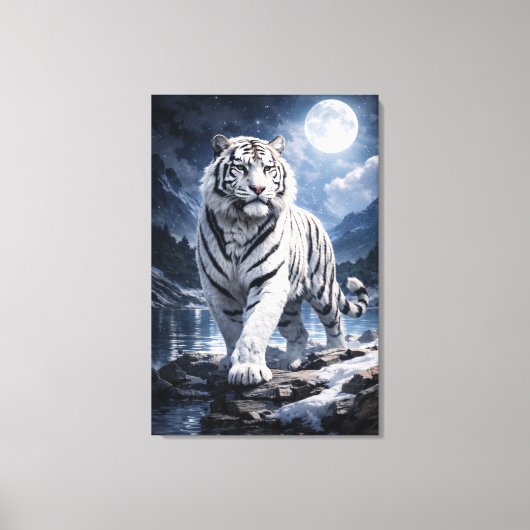White Tiger Fantasy Art | Man Jiang Hong Art Serie キャンバスプリント (正面)