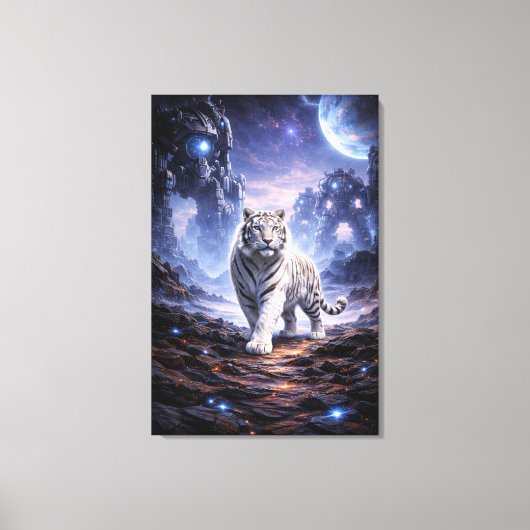White Tiger Fantasy Art | Man Jiang Hong Art Serie キャンバスプリント (正面)