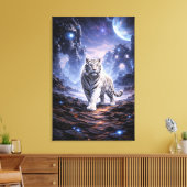 White Tiger Fantasy Art | Man Jiang Hong Art Serie キャンバスプリント (インサイチュ (リビング))