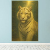 White Tiger Fine Art – Majestic Portrait キャンバスプリント (インサイチュ (ウッドフロア))