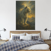 White Tiger – Fine Art Print キャンバスプリント (インサイチュ (寝室))