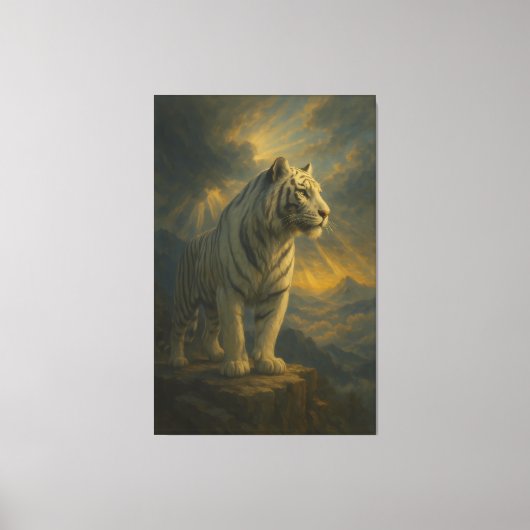 White Tiger – Fine Art Print キャンバスプリント (正面)