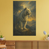 White Tiger – Fine Art Print キャンバスプリント (インサイチュ (リビング))