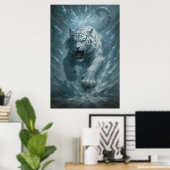 White Tiger – Frost King Ice Burst Descent – ManJi ポスター (ホームオフィス)