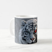 White tiger futuristic sci-fi guardian mug コーヒーマグカップ (正面左)