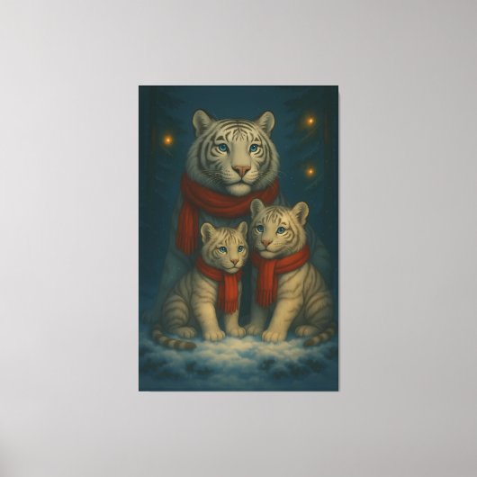 White Tiger – Guardian of Light – ManJiangHong Art キャンバスプリント (正面)