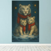 White Tiger – Guardian of Light – ManJiangHong Art キャンバスプリント (インサイチュ (ウッドフロア))