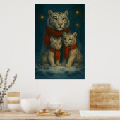 White Tiger – Guardian of Light – ManJiangHong Art ポスター (キッチン)