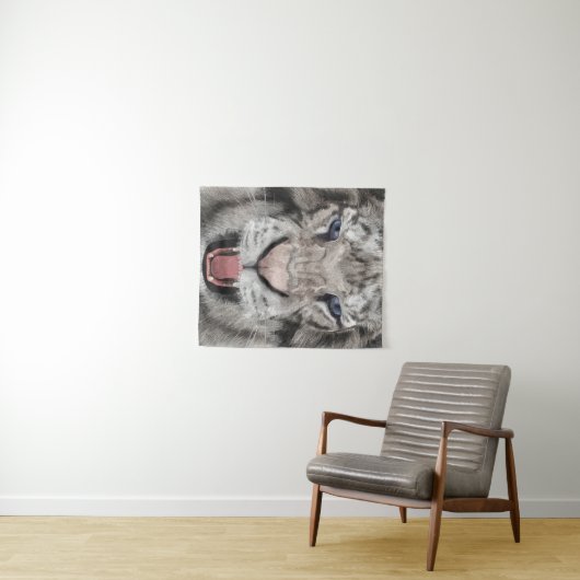 White Tiger Head  タペストリー (インサイチュ(横))