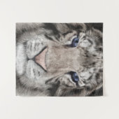 White Tiger Head  タペストリー (正面(横))