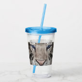 White Tiger Head Wildlife Aesthetic アクリルタンブラー (裏面)