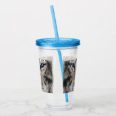 White Tiger Head Wildlife Aesthetic アクリルタンブラー (左)