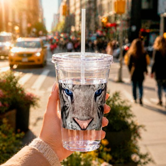 White Tiger Head Wildlife Aesthetic アクリルタンブラー