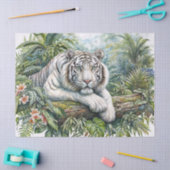 White Tiger In Lush Jungle  薄葉紙 (クラフト)