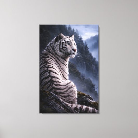 White Tiger in Motion – ManJiangHong Art Series キャンバスプリント (正面)