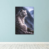 White Tiger in Motion – ManJiangHong Art Series キャンバスプリント (インサイチュ (ウッドフロア))
