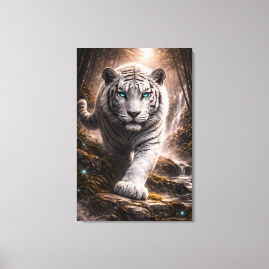 White Tiger in Motion – ManJiangHong Art Series キャンバスプリント (正面)
