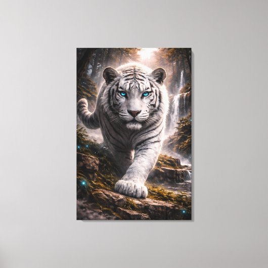 White Tiger in Motion – ManJiangHong Art Series キャンバスプリント (正面)