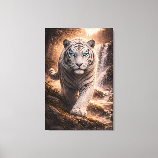 White Tiger in Motion – ManJiangHong Art Series キャンバスプリント (正面)