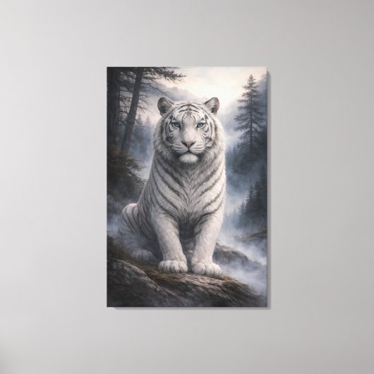 White Tiger in Motion – ManJiangHong Art Series キャンバスプリント (正面)